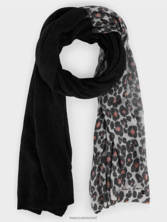 אבן עמוקה Marc Cain צעיף 100% תוצרת גרמניה הַלבָּשָׁה 62FRR1213