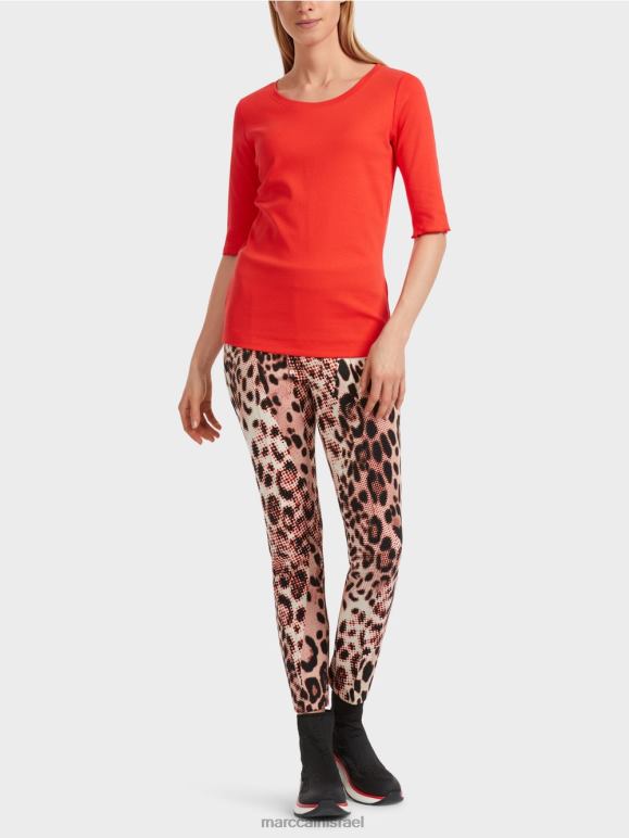 קמפרי Marc Cain חולצת טי חלקה עם 3/4 שרוולים הַלבָּשָׁה 62FRR1263