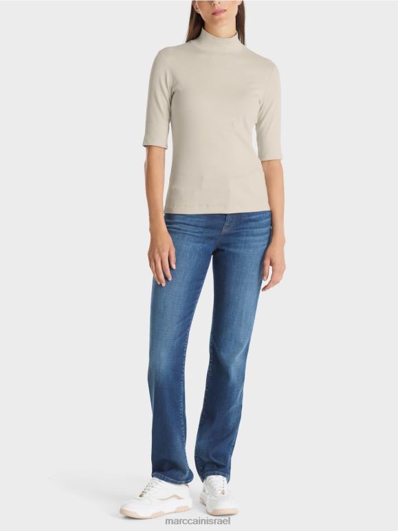 סלע ירח רך Marc Cain חולצה עם צווארון עמיד ושרוולים 3/4 הַלבָּשָׁה 62FRR1312