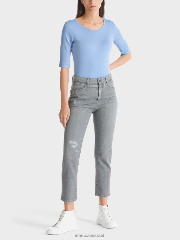 שמי קיץ כהים Marc Cain חולצת טי עם שרוולים באורך 3/4 הַלבָּשָׁה 62FRR1335