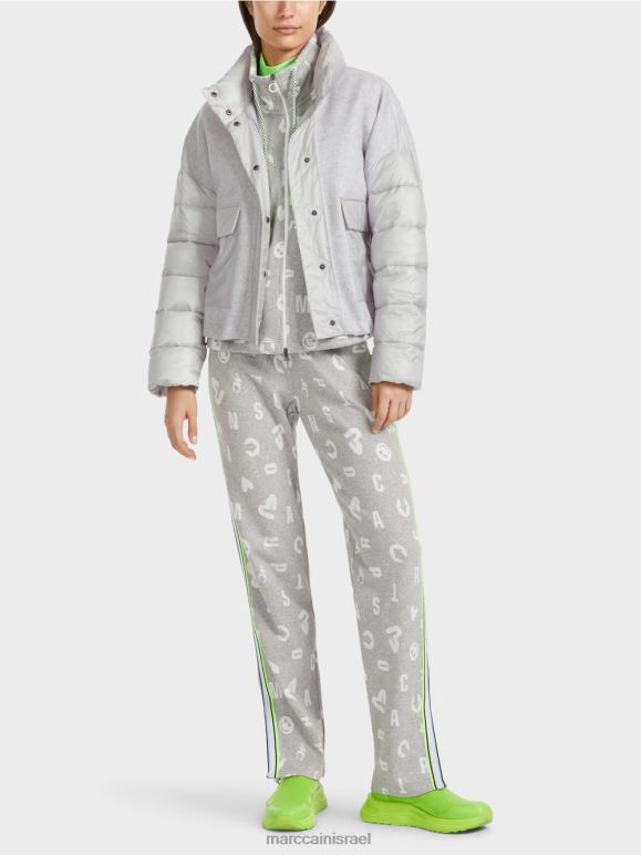 אפור כסוף Marc Cain מעיל חיצוני עם בידוד של 3 מטר הַלבָּשָׁה 62FRR258