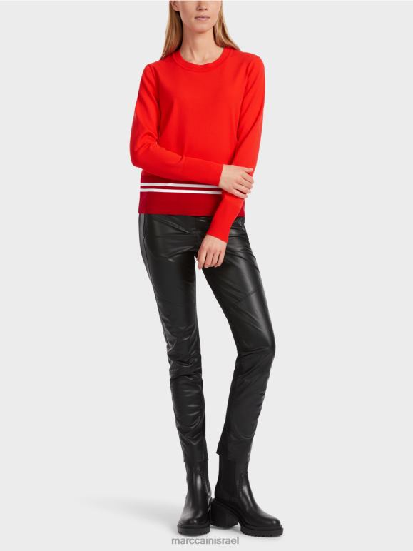 קמפרי Marc Cain סוודר צמר "לחשוב מחדש ביחד". הַלבָּשָׁה 62FRR1048