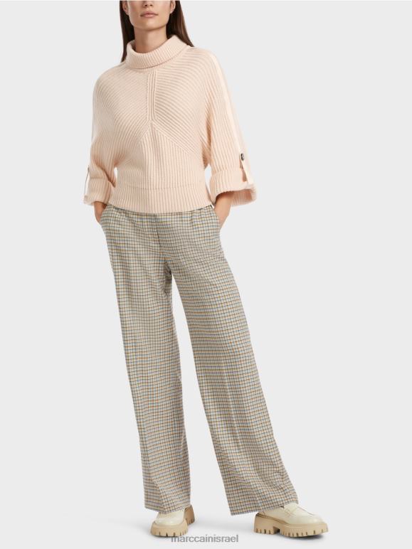 שמנת כהה Marc Cain סוודר יקר ערך סרוג בגרמניה הַלבָּשָׁה 62FRR1086