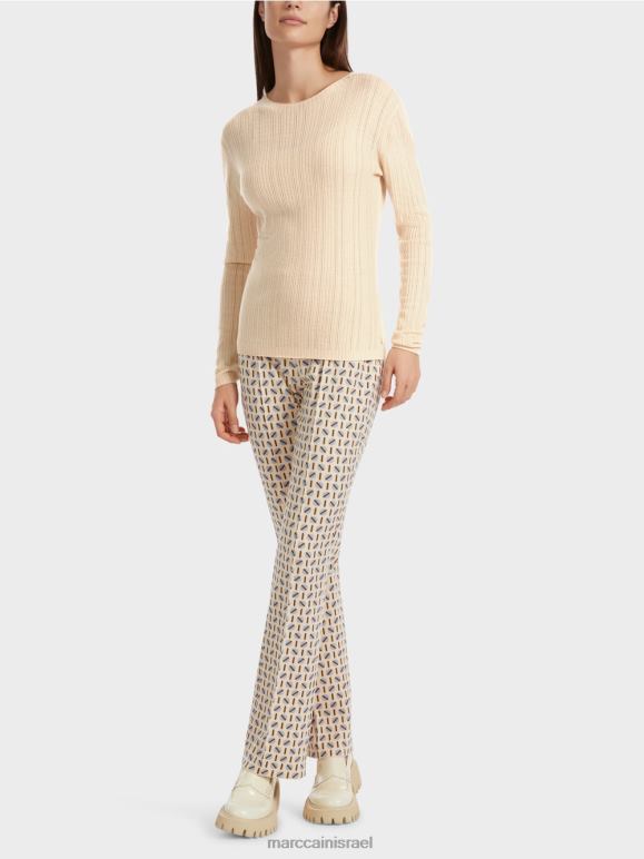 שמנת כהה Marc Cain סוודר צוואר עגול "לחשוב מחדש ביחד". הַלבָּשָׁה 62FRR1087