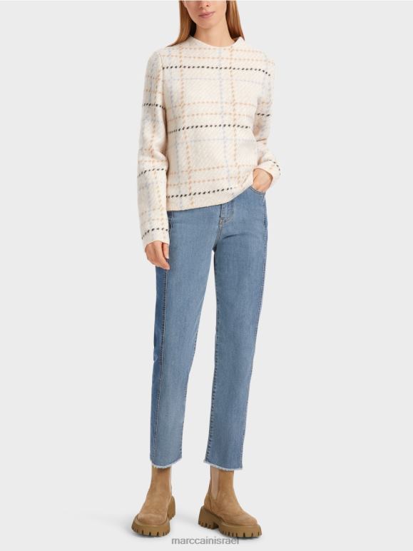 שמנת כהה Marc Cain מגשר צ'ק סרוג בגרמניה הַלבָּשָׁה 62FRR1088