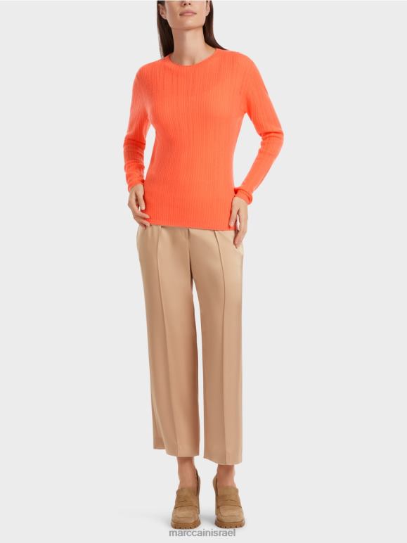 אלמוגים בהירים Marc Cain סוודר צוואר עגול "לחשוב מחדש ביחד". הַלבָּשָׁה 62FRR1093