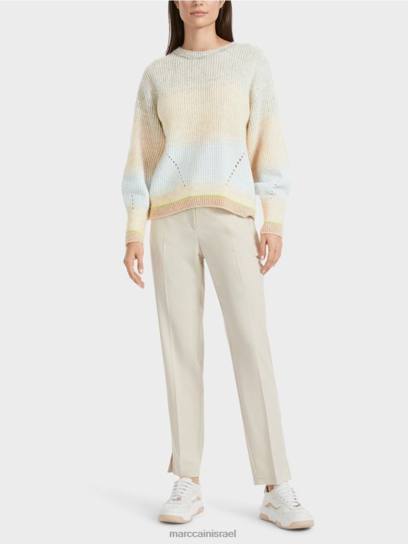 כחול אבקה רכה Marc Cain סוודר - סרוג בגרמניה הַלבָּשָׁה 62FRR1099