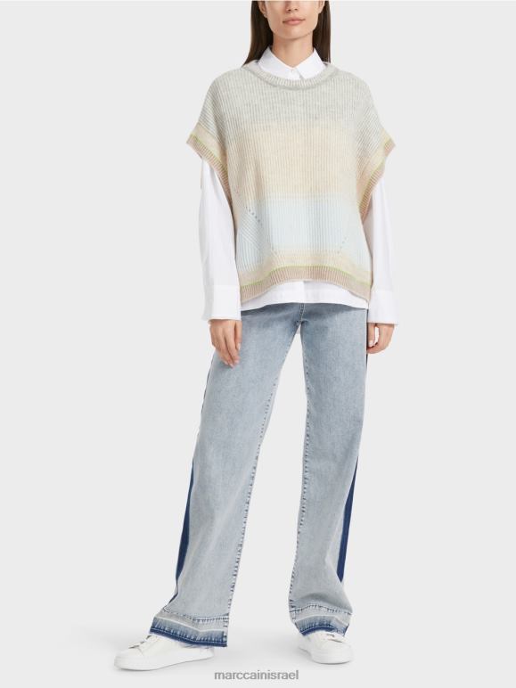 כחול אבקה רכה Marc Cain גופיה סרוגה בגרמניה הַלבָּשָׁה 62FRR1100