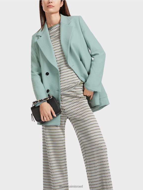 שמיים כחולים כהים Marc Cain סוודר מעוצב סרוג בגרמניה הַלבָּשָׁה 62FRR1114