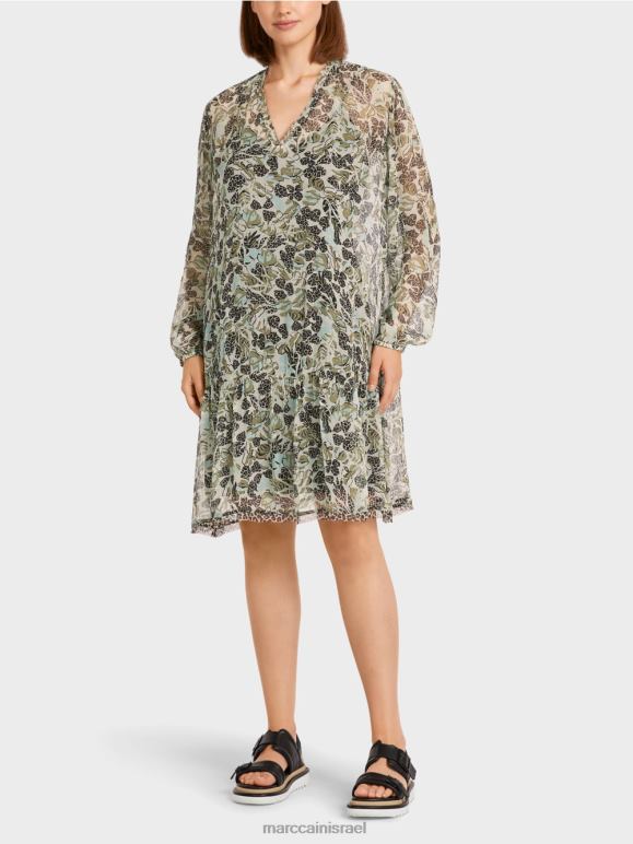 צוהר רך Marc Cain שמלה קלילה בקרפ ויסקוזה הַלבָּשָׁה 62FRR112