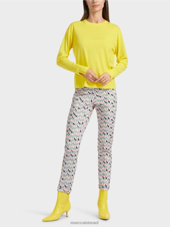 לימון רך Marc Cain סוודר "לחשוב מחדש ביחד". הַלבָּשָׁה 62FRR1121