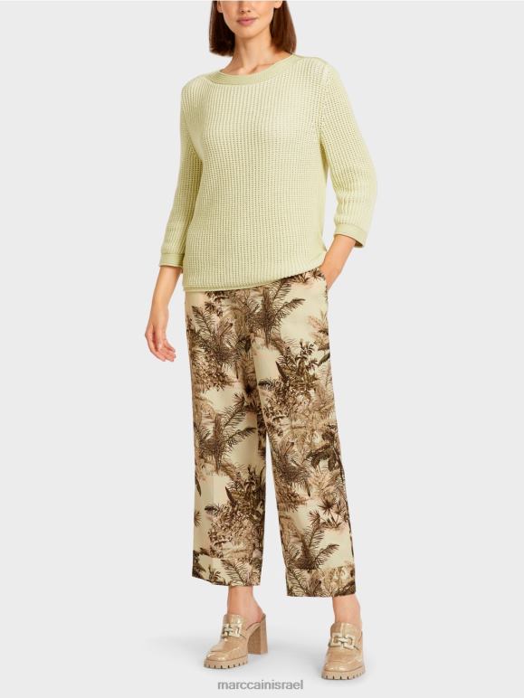 נשימה רכה Marc Cain סוודר "סרוג בגרמניה" הַלבָּשָׁה 62FRR1161