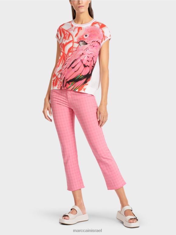 ורוד בהיר Marc Cain סוודר "סרוג בגרמניה" הַלבָּשָׁה 62FRR1167