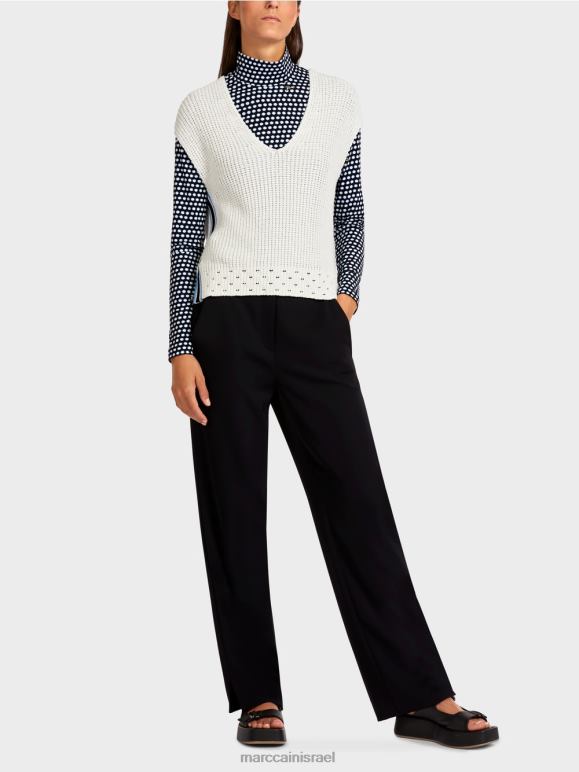 צבע קרם Marc Cain החלקה "סרוגה בגרמניה" הַלבָּשָׁה 62FRR1184