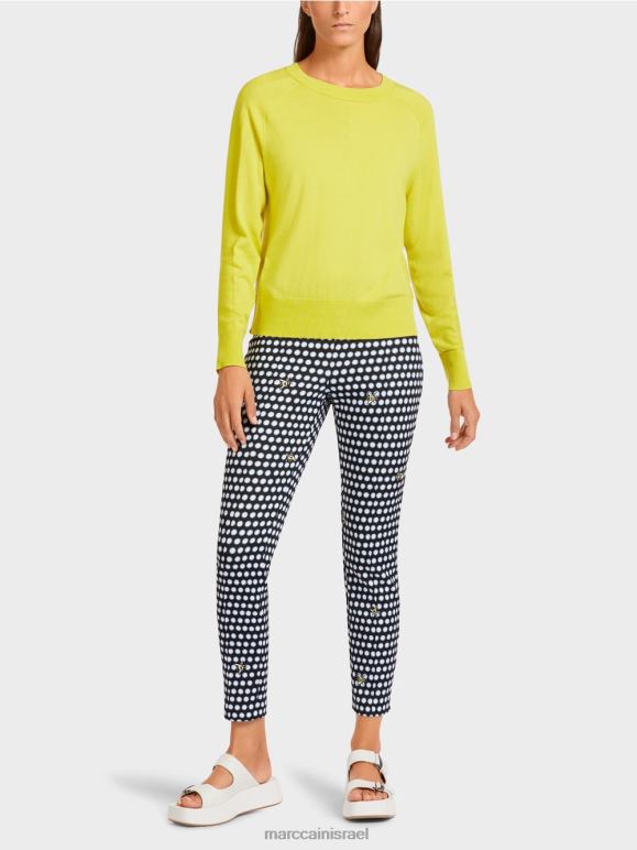 גופרית ירוקה Marc Cain סוודר בתערובת חומרים יוקרתית הַלבָּשָׁה 62FRR1188