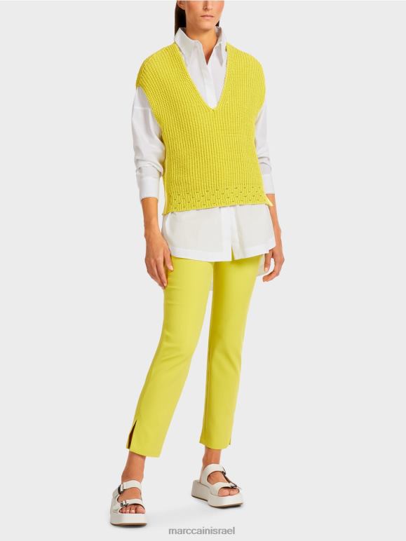 גופרית ירוקה Marc Cain החלקה "סרוגה בגרמניה" הַלבָּשָׁה 62FRR1189