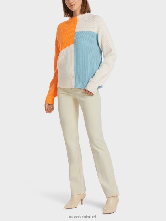 כתום שקוף Marc Cain סוודר סרוג אוברסייז הַלבָּשָׁה 62FRR1208