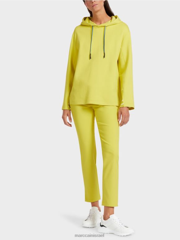 גופרית ירוקה Marc Cain סווטשירט נשי עם קפוצ'ון הַלבָּשָׁה 62FRR1227