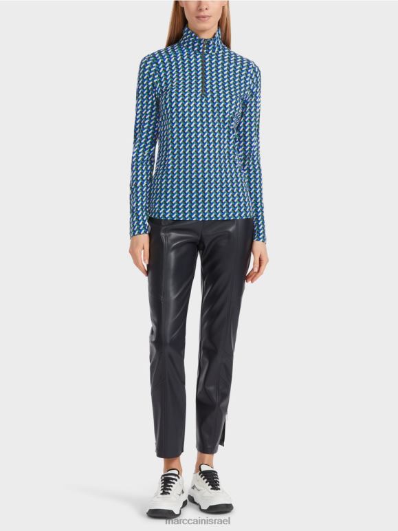 אֵימָל Marc Cain חולצת טריקו מעוצבת עם צווארון עומד הַלבָּשָׁה 62FRR1231