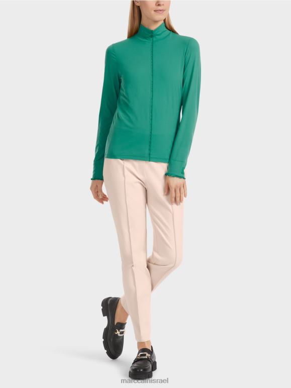 אֵימָל Marc Cain חולצה עם שרוולים ארוכים עם צווארון עומד הַלבָּשָׁה 62FRR1237