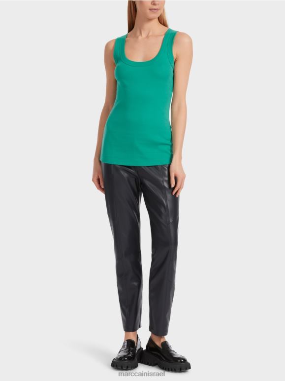 אֵימָל Marc Cain עליונית צלעות כותנה ללא שרוולים הַלבָּשָׁה 62FRR1242