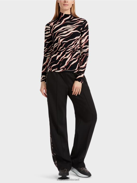 קמפרי Marc Cain חולצה בעיצוב אריה עם שרוולים ארוכים הַלבָּשָׁה 62FRR1267