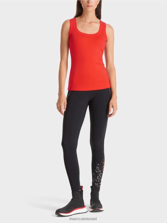 קמפרי Marc Cain עליונית צלעות כותנה ללא שרוולים הַלבָּשָׁה 62FRR1269