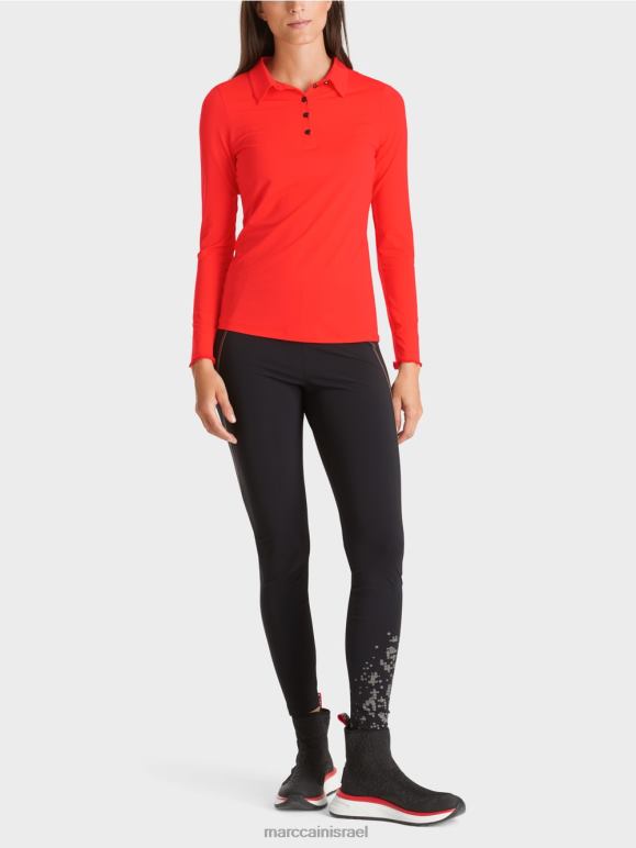 קמפרי Marc Cain חולצת פולו בג'רזי מצולעים הַלבָּשָׁה 62FRR1271