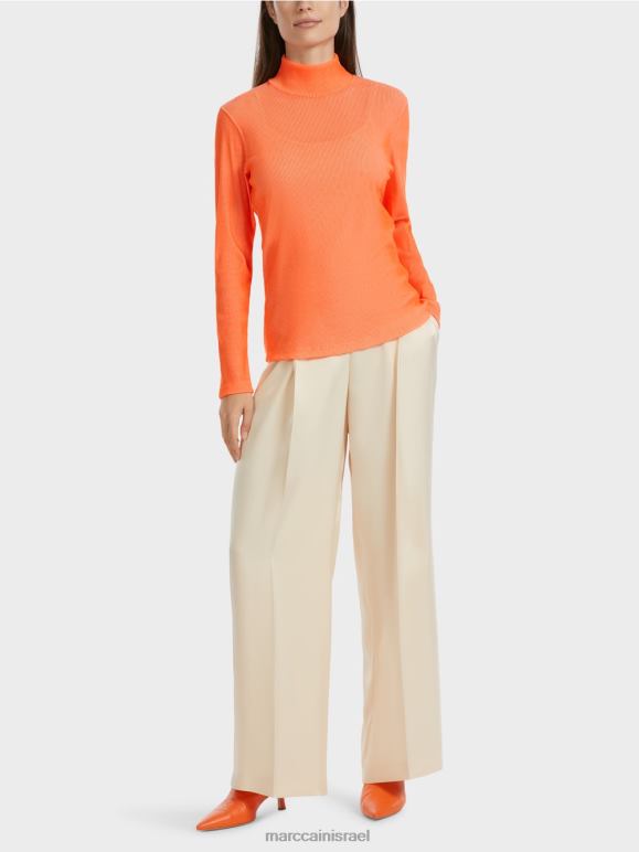 אלמוגים בהירים Marc Cain חולצת טריקו בעיצוב מצולע הַלבָּשָׁה 62FRR1279