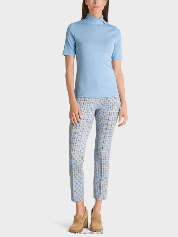 שמי קיץ כהים Marc Cain חולצת טריקו עם צווארון רול הַלבָּשָׁה 62FRR1283