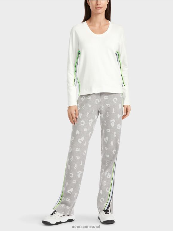 צבע קרם Marc Cain חולצה בצורת קימונו הַלבָּשָׁה 62FRR1298