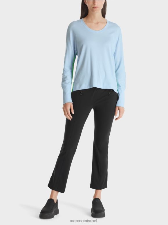 כחול אבקה רכה Marc Cain חולצה בצורת קימונו הַלבָּשָׁה 62FRR1299