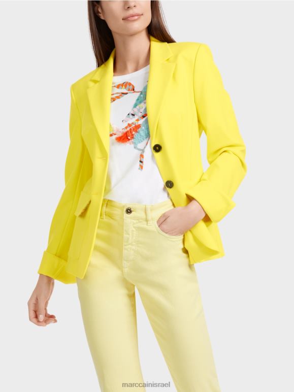 לבן Marc Cain חולצת טי עם אפליקציית ציפורים צבעונית הַלבָּשָׁה 62FRR1315