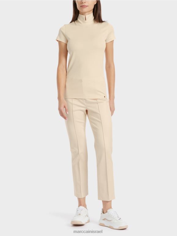 שמנת כהה Marc Cain חולצת טריקו עם צווארון גבוה הַלבָּשָׁה 62FRR1329