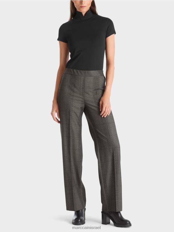 שָׁחוֹר Marc Cain חולצת טריקו עם צווארון גבוה הַלבָּשָׁה 62FRR1342