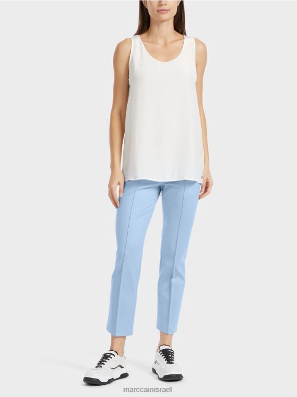 צבע קרם Marc Cain חלק עליון ללא שרוולים קל משקל הַלבָּשָׁה 62FRR1344