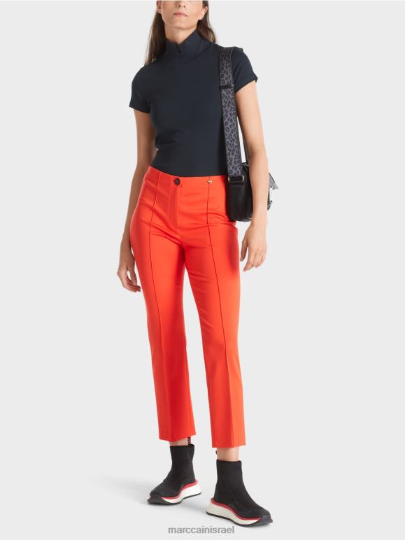 כחול חצות Marc Cain חולצת טריקו עם צווארון גבוה הַלבָּשָׁה 62FRR1346