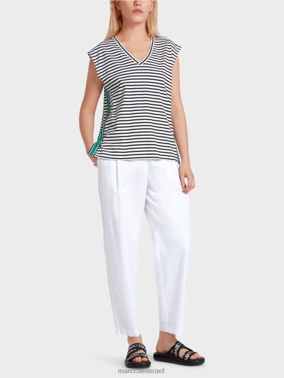 פס Marc Cain חולצת פסים קז'ואל הַלבָּשָׁה 62FRR1357