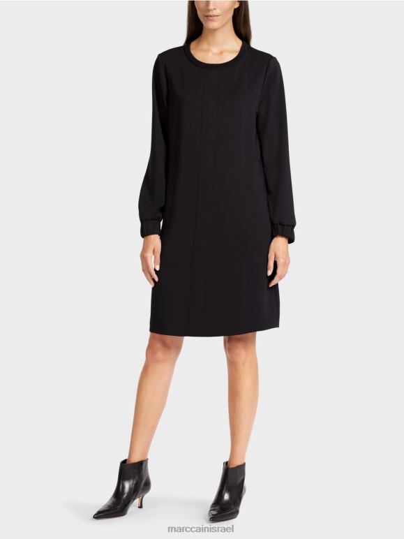 שָׁחוֹר Marc Cain שמלה קצרה וספורטיבית הַלבָּשָׁה 62FRR136