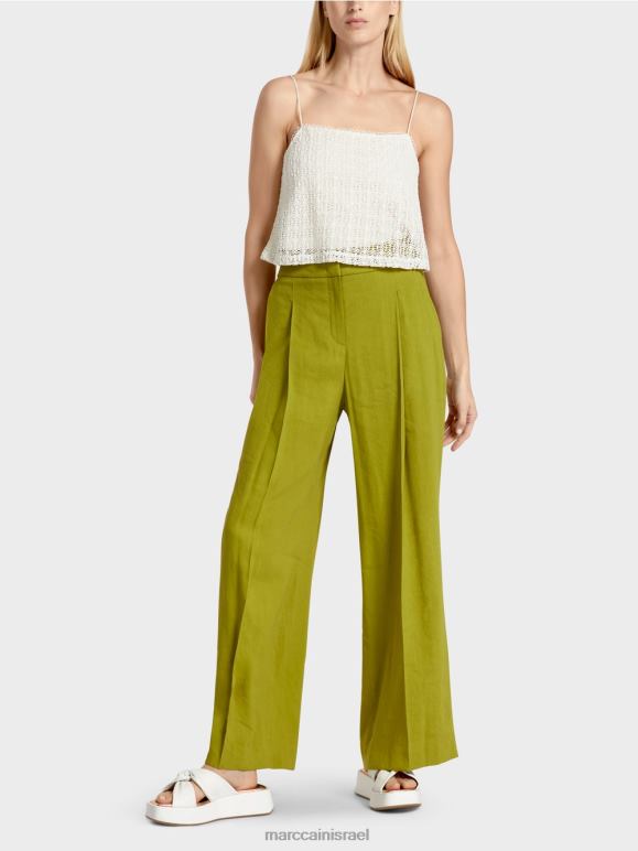 צבע קרם Marc Cain טופ תחרה הַלבָּשָׁה 62FRR1401