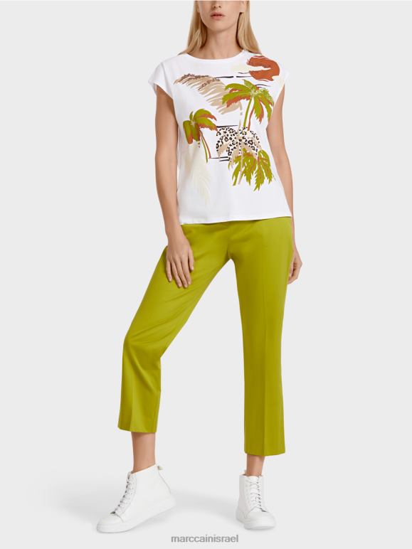 לבן Marc Cain "לחשוב מחדש ביחד" למעלה הַלבָּשָׁה 62FRR1405