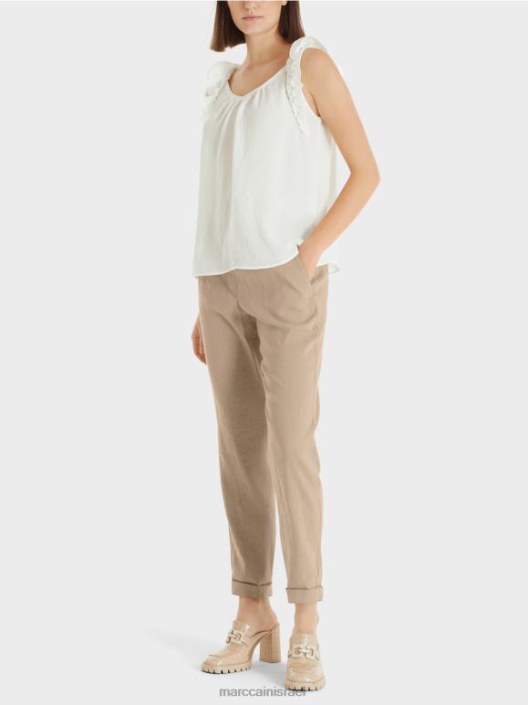 צבע קרם Marc Cain "לחשוב מחדש ביחד" למעלה הַלבָּשָׁה 62FRR1408