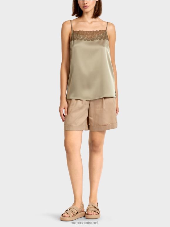 גוון רך Marc Cain עליונית עם דקולטה תחרה הַלבָּשָׁה 62FRR1411