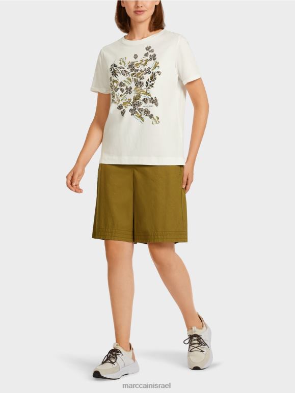 צבע קרם Marc Cain "לחשוב מחדש ביחד" למעלה הַלבָּשָׁה 62FRR1426