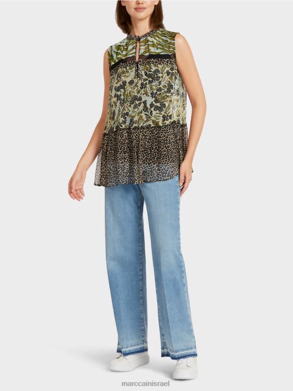 צוהר רך Marc Cain טופ קומות ארוך ללא שרוולים הַלבָּשָׁה 62FRR1429