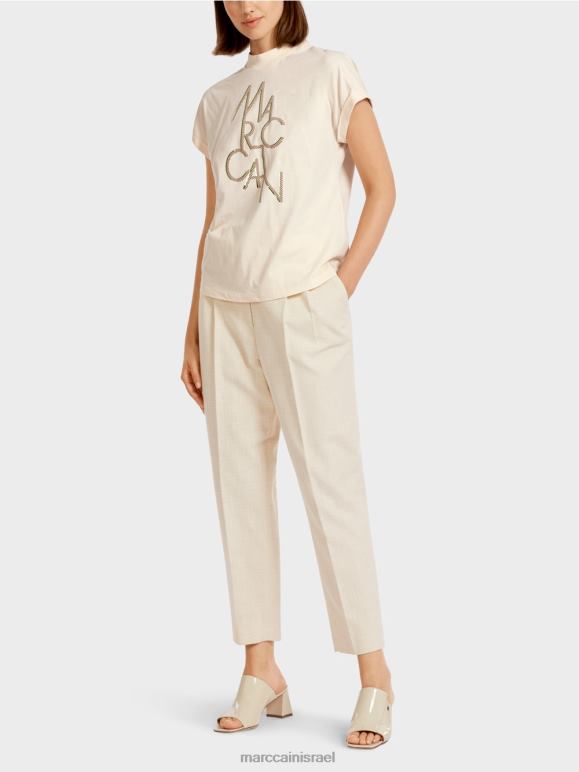 קרם Marc Cain חולצת טריקו "לחשוב מחדש ביחד". הַלבָּשָׁה 62FRR1445