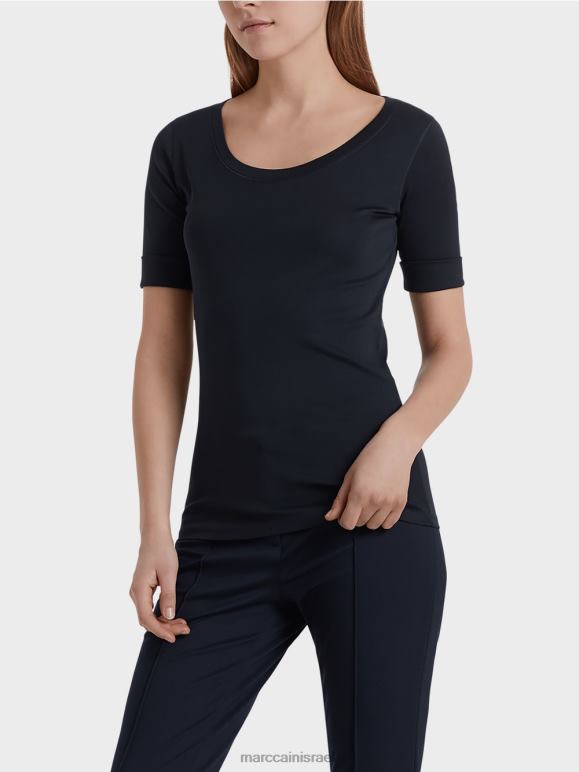 כחול חצות Marc Cain חולצת בייסיק איכותית הַלבָּשָׁה 62FRR1472