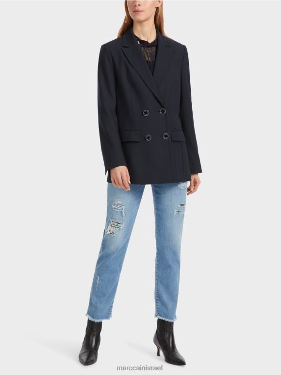 כחול חצות Marc Cain בלייזר כפול חזה הַלבָּשָׁה 62FRR148