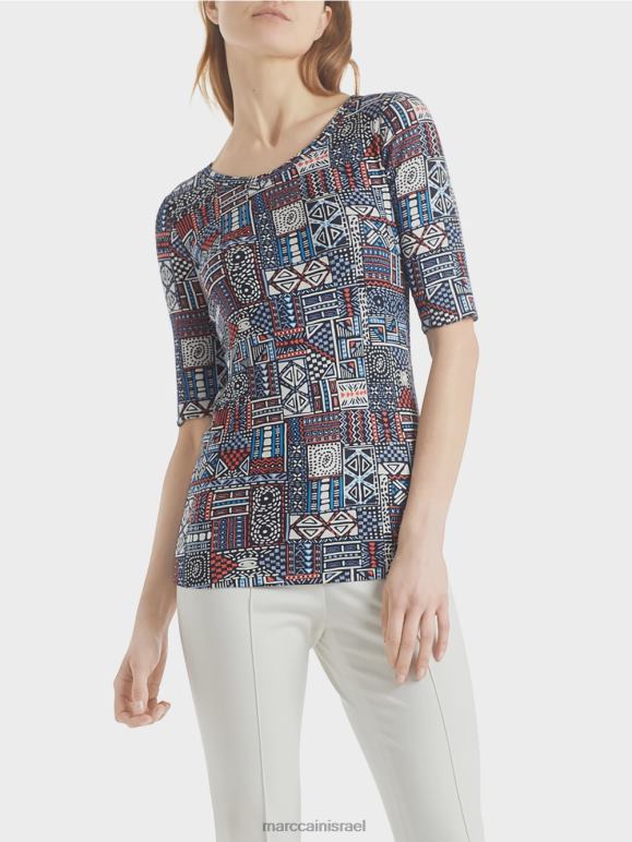 ריביירה Marc Cain חולצה עם הדפס אתני הַלבָּשָׁה 62FRR1489