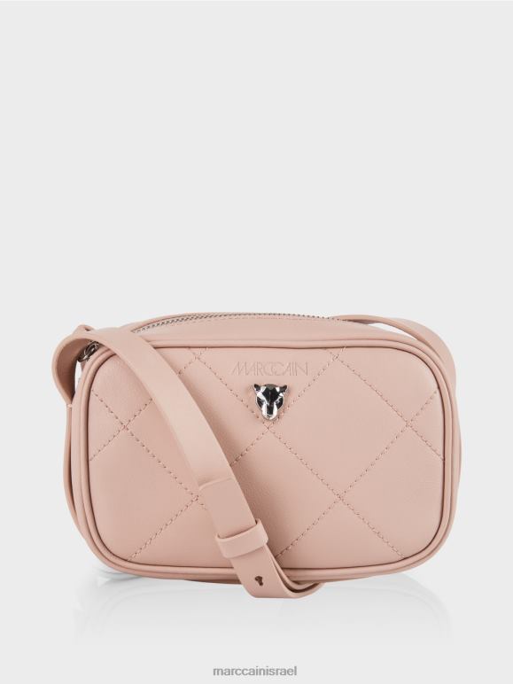 ורוד פודרה רכה Marc Cain תיק כתף "לחשוב מחדש ביחד". אבזר 62FRR1497